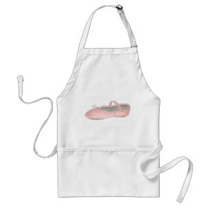 Pink Ballet Shoe Slipper Dance Teacher Ballerina Adult Apron