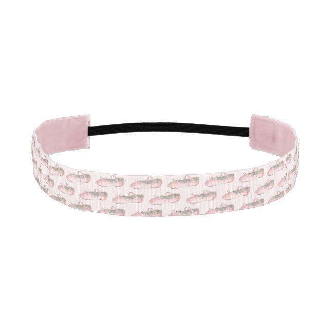 Pink Ballet Shoe Slipper Dance Teacher Ballerina Athletic Headband (Front)