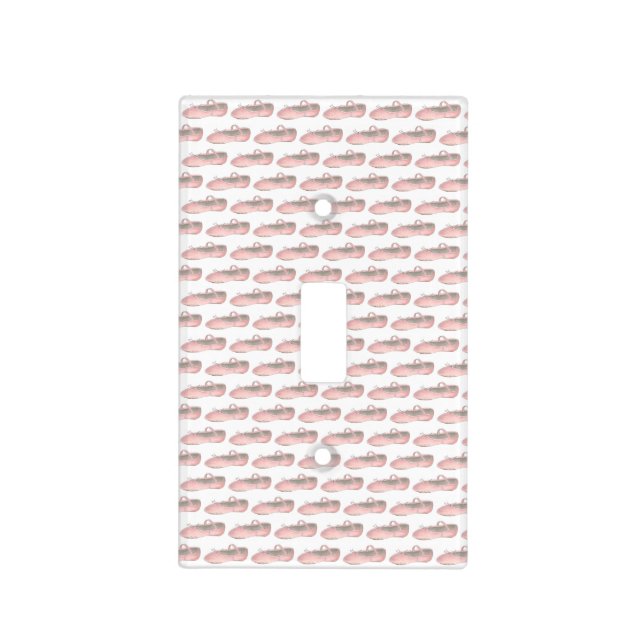 Pink Ballet Shoe Slipper Dance Teacher Ballerina Light Switch Cover (Front)