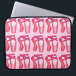 Pink Ballet Shoe Slippers Dance Teacher Ballerina Laptop Sleeve<br><div class="desc">Sleeve features an original illustration of a row of pink ballet pointe shoes. Great for your favorite dancer or dance teacher!

Don't see what you're looking for? Need help customizing your design? Click the "ask this designer" button to have something designed just for you.</div>