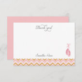 Pink Ballet Shoe Thank You Card (Front/Back)