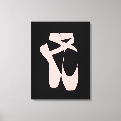 Pink ballet shoes ballet dancer canvas print