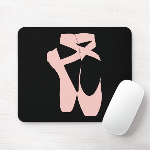 Pink ballet shoes ballet dancer mouse pad