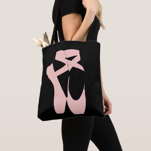 Pink ballet shoes ballet dancer tote bag