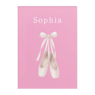 Pink Ballet Shoes Birthday Acrylic Print