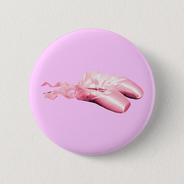Pink Ballet Shoes Button (Front)