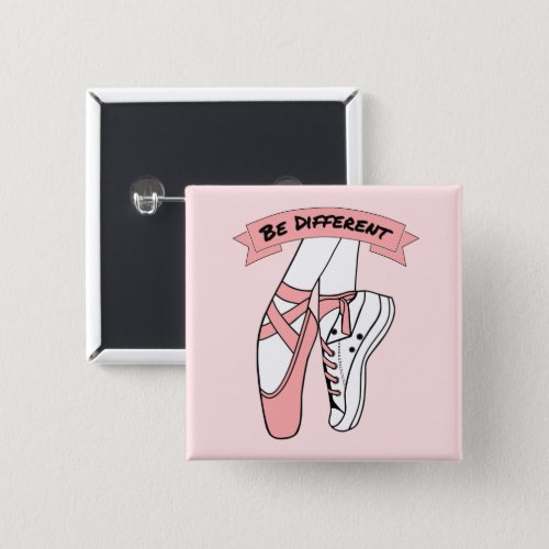 Pink Ballet Shoes Button