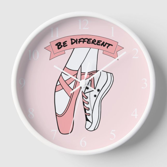Pink Ballet Shoes Clock (Front)