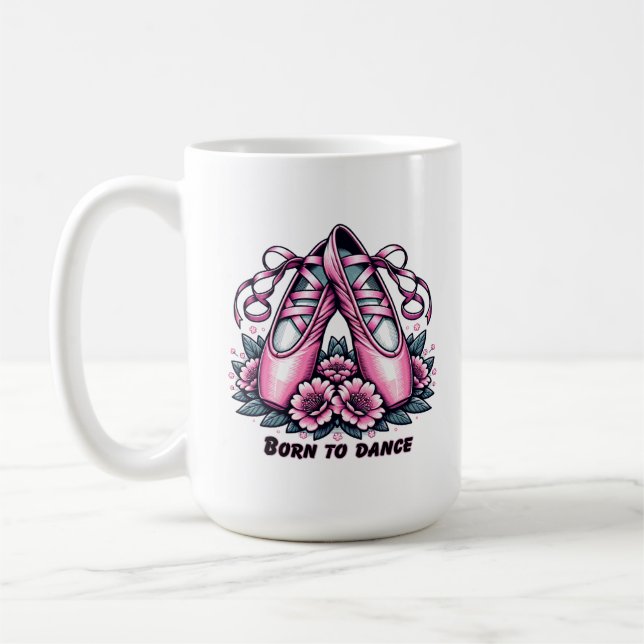 Pink Ballet Shoes Coffee Mug (Left)