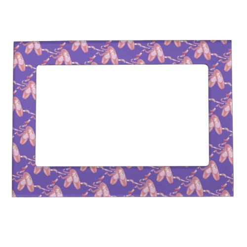 Pink Ballet Shoes Design Magnetic Photo Frame