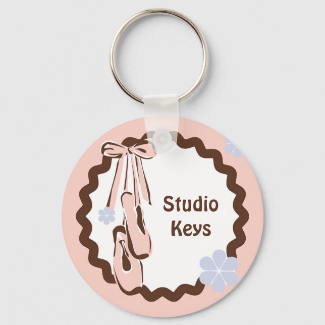 Pink Ballet Shoes Keychain (Front)