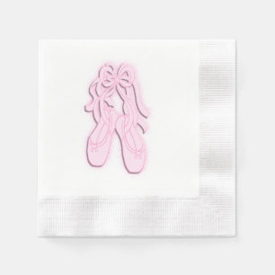 Pink Ballet Shoes Paper Napkins