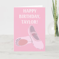 Pink Ballet Shoes Personalized Birthday