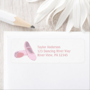 Pink Ballet Shoes Return Address Label