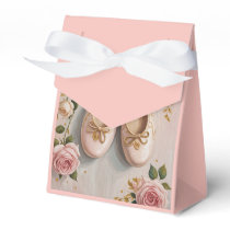 Pink Ballet Shoes & Roses Birthday Favor Boxes