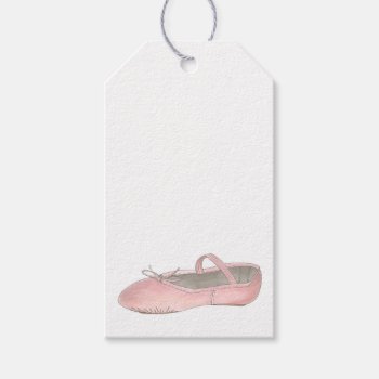 Pink Ballet Shoes Slippers Ballerina Dance Class Gift Tags by rebeccaheartsny at Zazzle