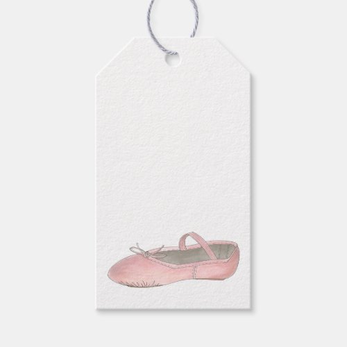 Pink Ballet Shoes Slippers Ballerina Dance Class Gift Tags