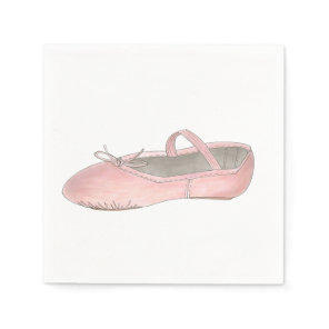 Pink Ballet Shoes Slippers Ballerina Dance Class Napkins