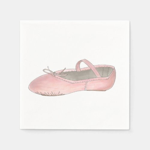 Pink Ballet Shoes Slippers Ballerina Dance Class Napkins