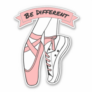Pink Ballet Shoes Sticker