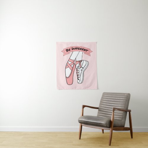 Pink Ballet Shoes Tapestry