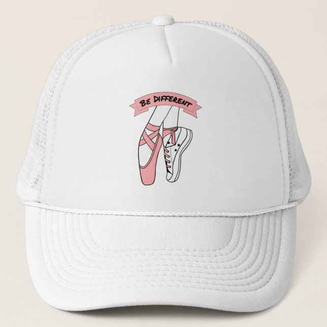 Pink Ballet Shoes Trucker Hat (Front)