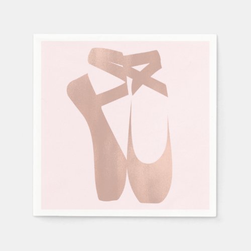 Pink Ballet Slippers Ballerina Birthday Party Paper Napkins