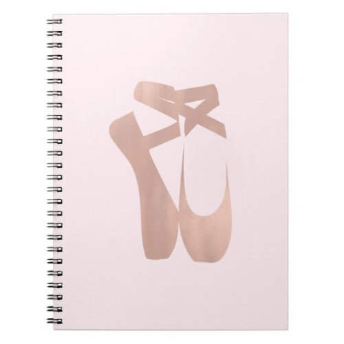 Pink Ballet Slippers Ballerina Rose Personalized Notebook