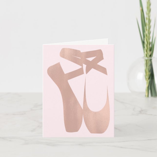 Pink Ballet Slippers Ballerina Rose Thank You (Front)
