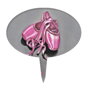 Pink Ballet Slippers Cake Topper