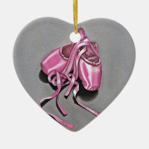 Pink Ballet Slippers Ceramic Ornament