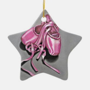 Pink Ballet Slippers Ceramic Ornament