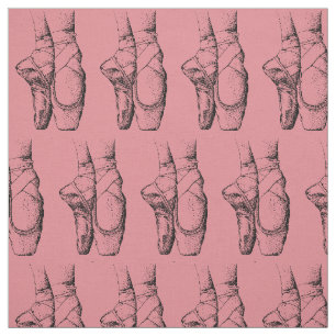 Pink Ballet Slippers Fabric