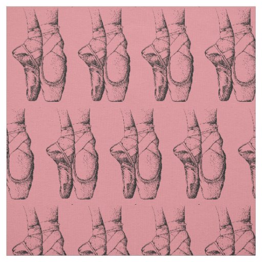 Pink Ballet Slippers Fabric