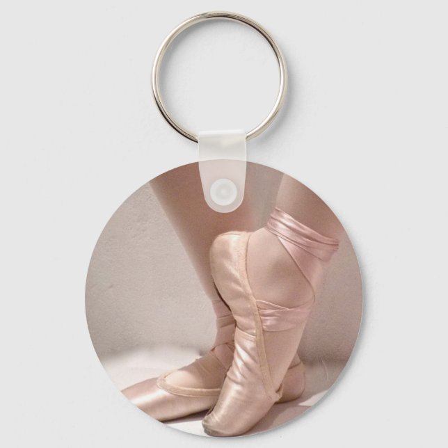 Pink Ballet Slippers Keychain (Front)