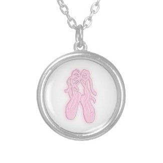 Pink Ballet Slippers Necklaces