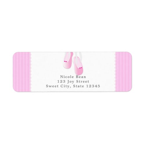 Pink Ballet Slippers Party Invitation Labels
