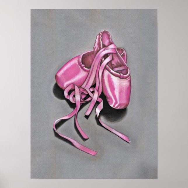 Pink Ballet Slippers Poster (Front)