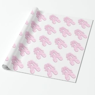 Pink Ballet Slippers Wrapping Paper