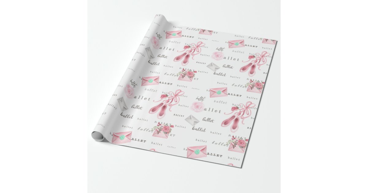 Pretty Ballerina Personalized Christmas Wrapping Paper