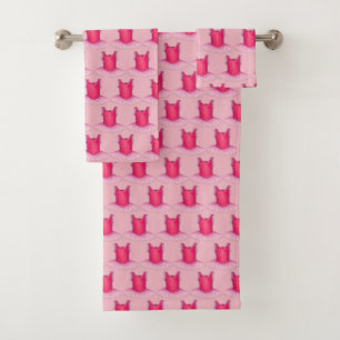 Pink Ballet Tutu Ballerina Dancer Costume Bath Towel Set