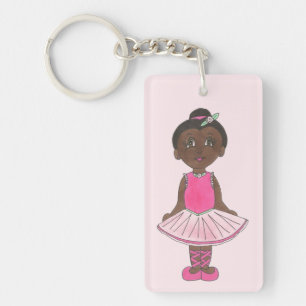 Pink Ballet Tutu Dance Recital Costume Ballerina Keychain