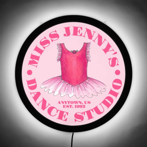 Pink Ballet Tutu Dance Studio School Teacher Gift LED Sign