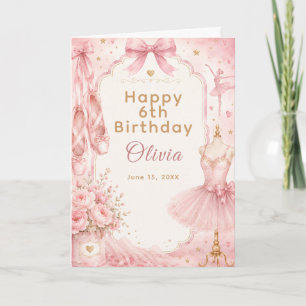 Pink Ballet Tutu Party Card