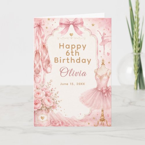 Pink Ballet Tutu Party Card