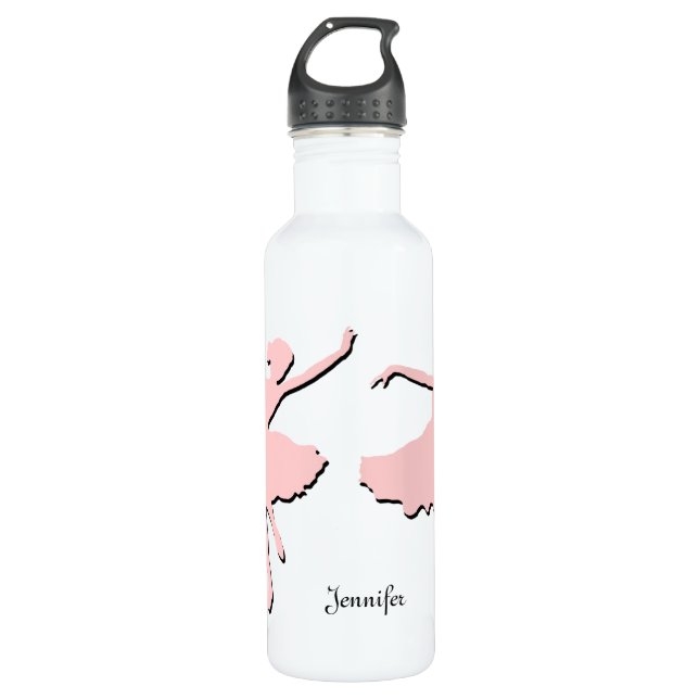 Pink Ballet Water Bottle (Front)