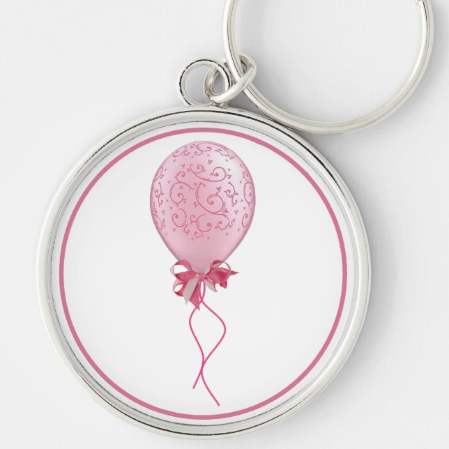 Pink Balloon 2 Keychain (Front)