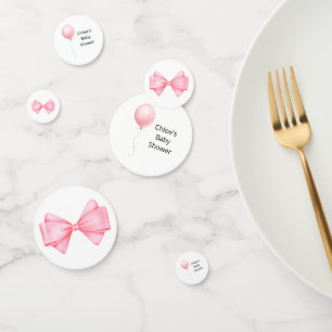 Pink Balloon Baby Shower Confetti
