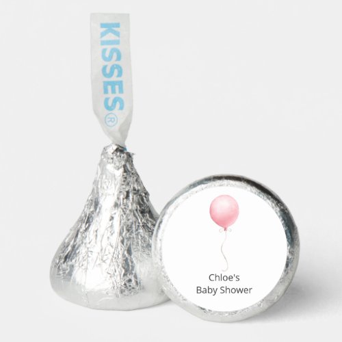 Pink Balloon Baby Shower Hersheys Kisses