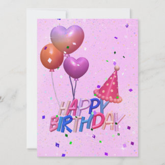 pink balloon Birthday